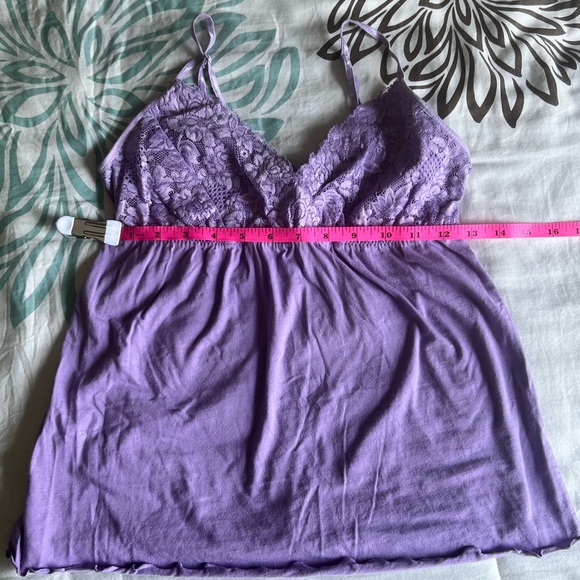Lavender Lace-Trim Cami Women’s Tank Top, Size Small - Picture 10 of 15